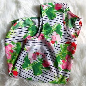 Merona Floral and Stripe Blouse